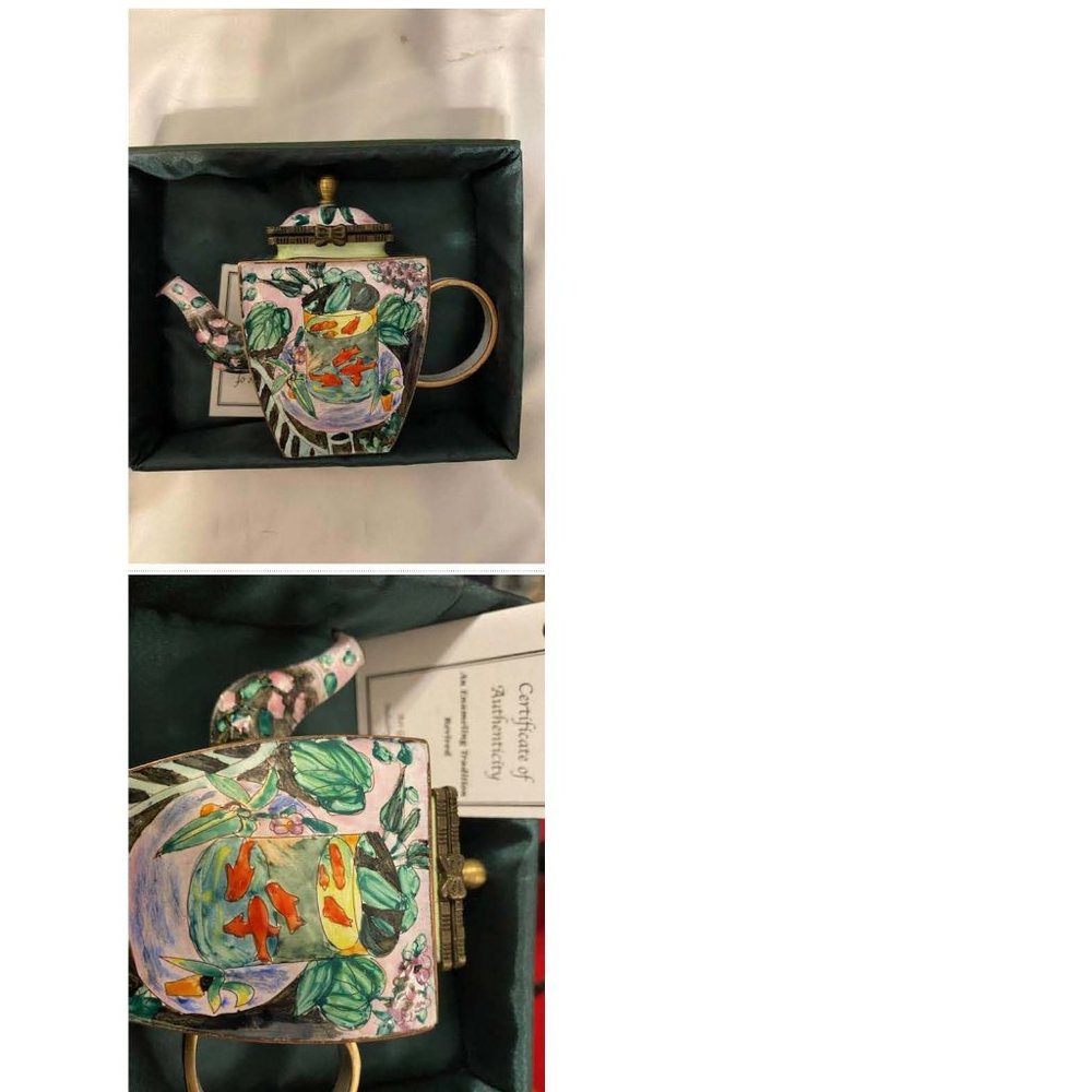 Numbered Teapot Trinket Box